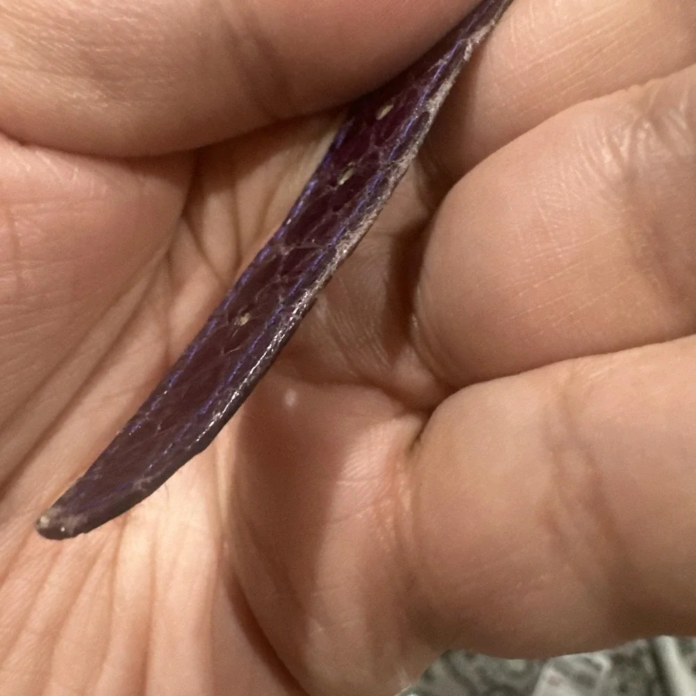 VTG Karaberis Art Watch Kokopelli Southwest Spirit Purple Python Snake Band RUNS